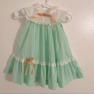 Vintage Peaches N Cream Baby Dress Size 18M